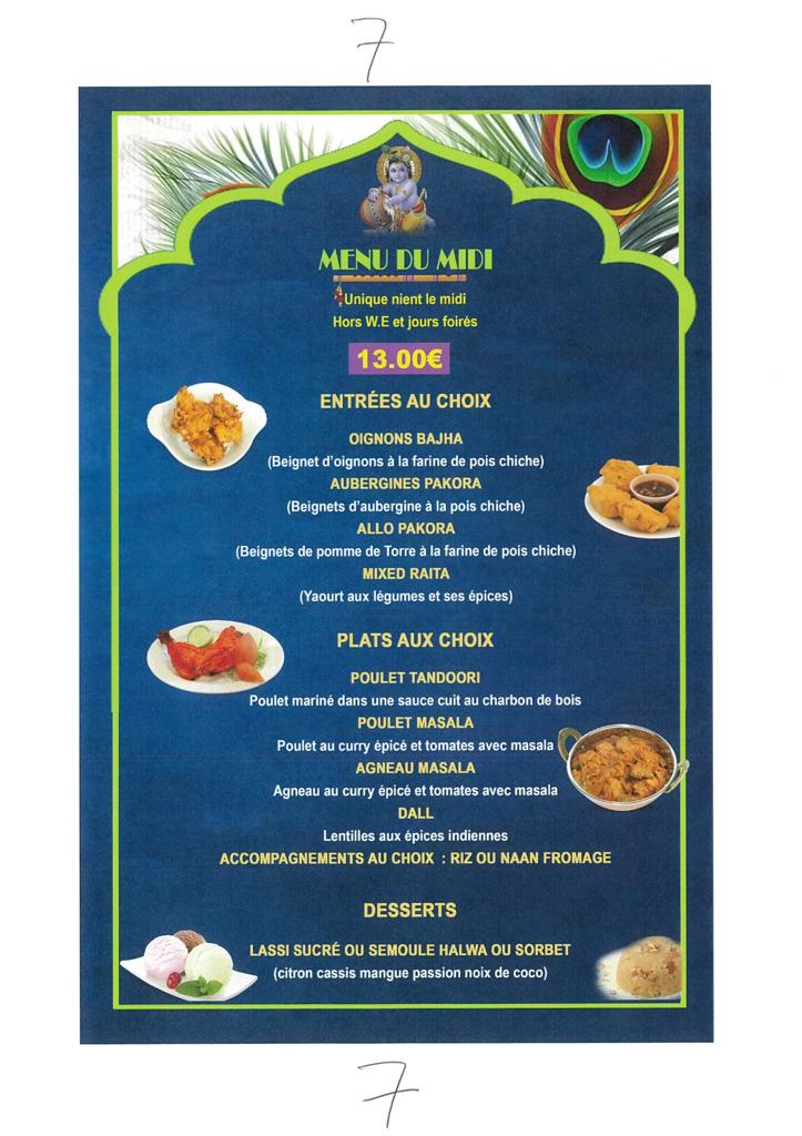 Menu du Midi